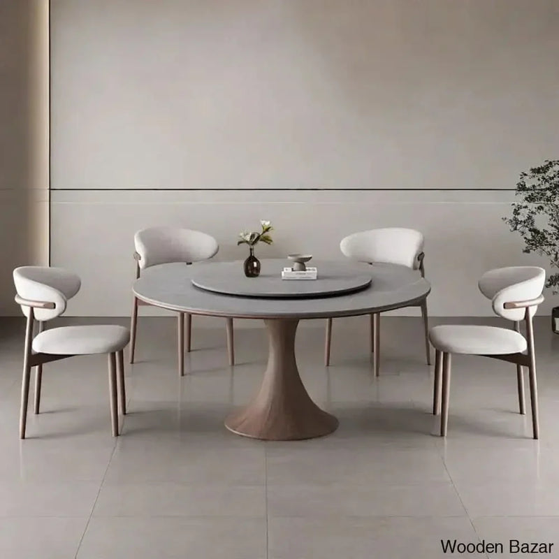 Cavalon New 4 & 6 Seater Pedestal Dining Set - Wooden Empiro