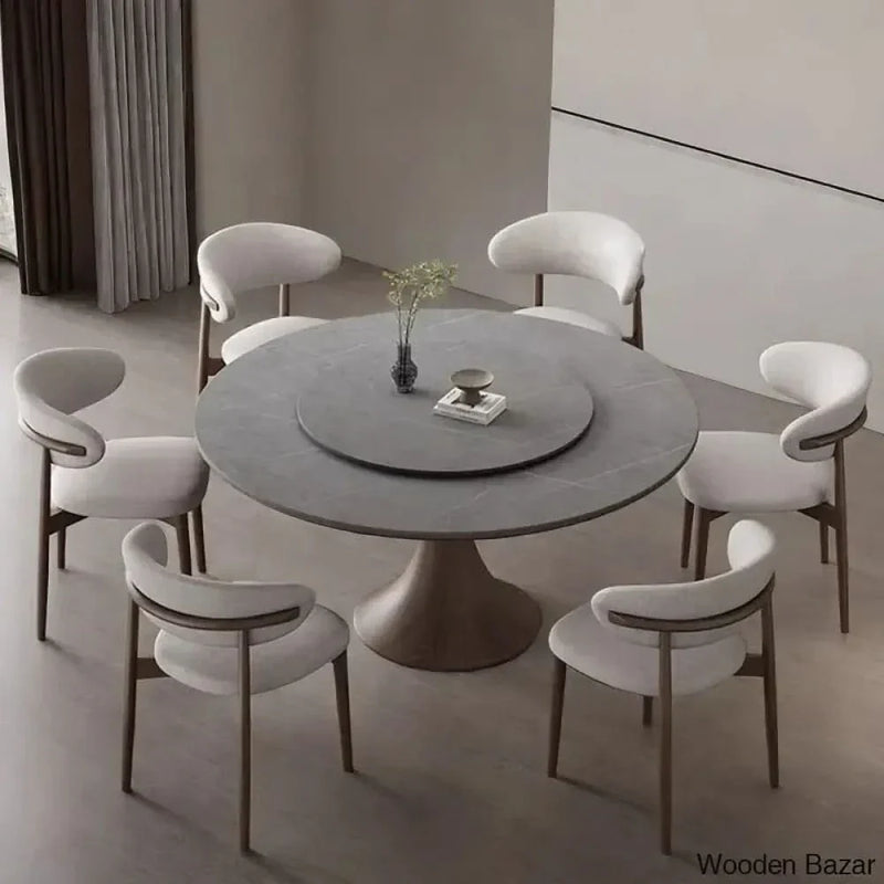 Cavalon New 4 & 6 Seater Pedestal Dining Set - Wooden Empiro