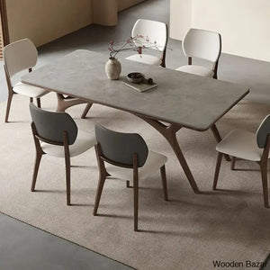 Cavalon New Stylish 6 Seater Dining Table Set - Wooden Empiro 29.52’’H X 62.99’’L 31.49’’W