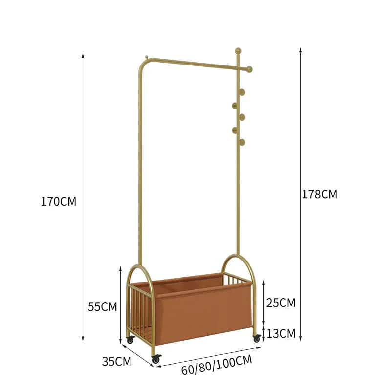 Alen Decorative Full Length Standing Floor Mirror Decor in Gold with Marble Base With Basket