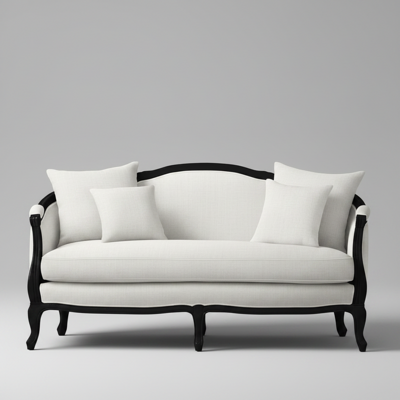 Noir Versailles — Carved Frame Sofa, made to order by Wooden Empiro