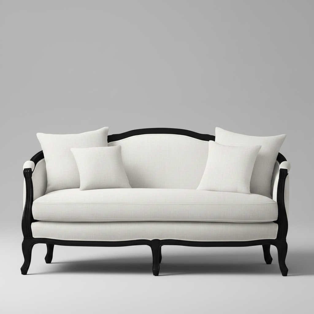 Noir Versailles — Carved Frame Sofa, made to order by Wooden Empiro