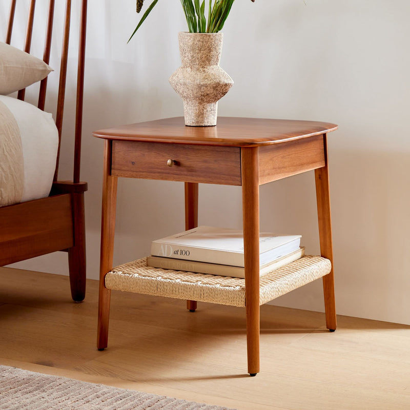 Geraluted Mid-Century Nightstand  - Wooden Empiro