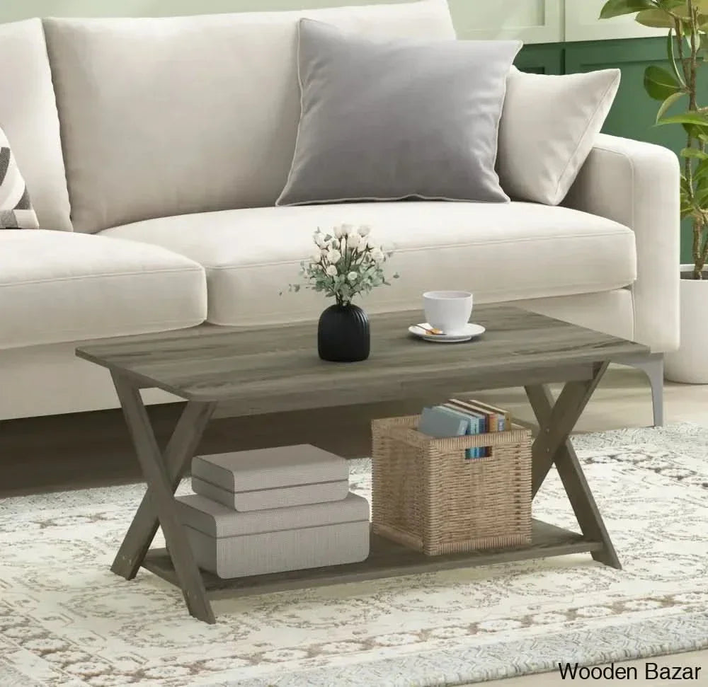 Chani Coffee And Center Table French Oak Gray