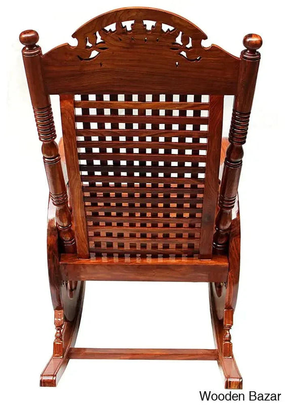 Chekare Dhizaini Solid Sheesham Wood Grandpa Rocking chair