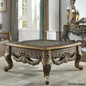 Chimpam Latest Coffee And Center Table For Luxe Living - Wooden Empiro Gold