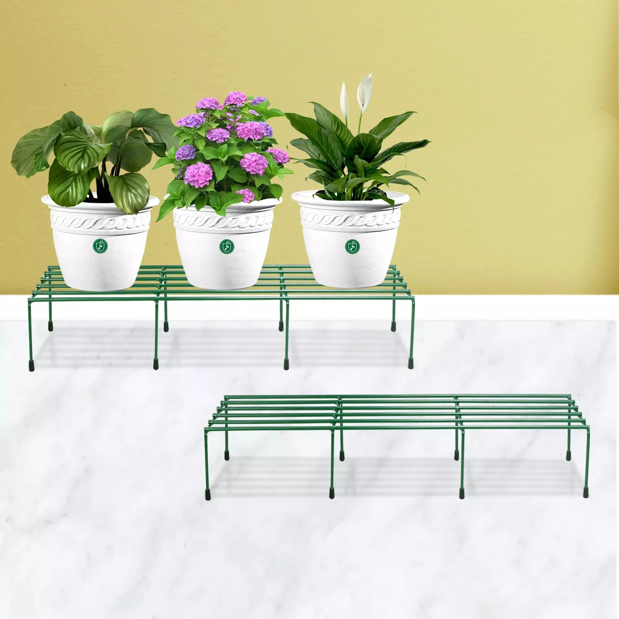 Comrade Metal Planter/Pot Stand for Garden - Green Metal Stand Wooden Empiro 2