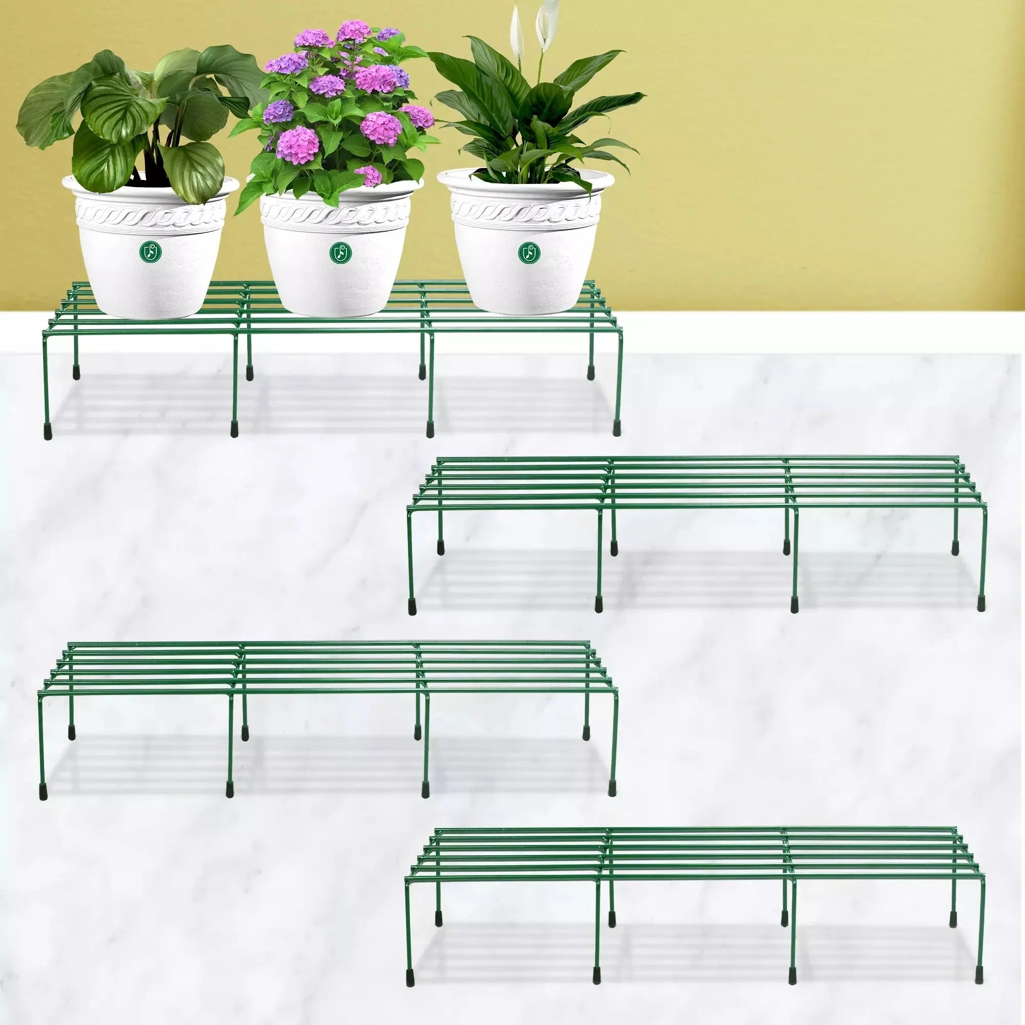 Comrade Metal Planter/Pot Stand for Garden - Green Metal Stand Wooden Empiro 4