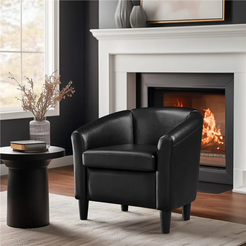 The Starlight Chair Black Leather Modern Chair