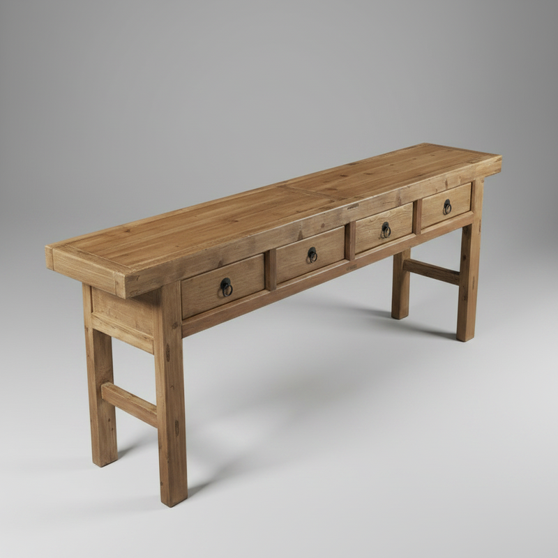 Four Drawer Console