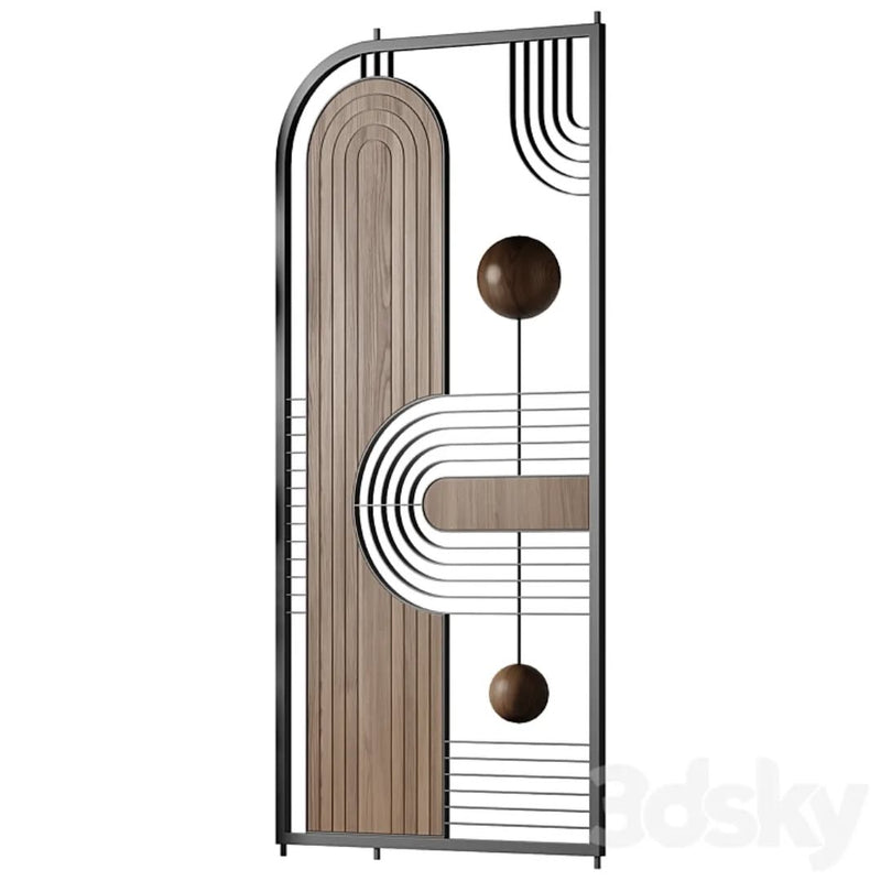 Masha Modern Luxury Wooden Metal Partition