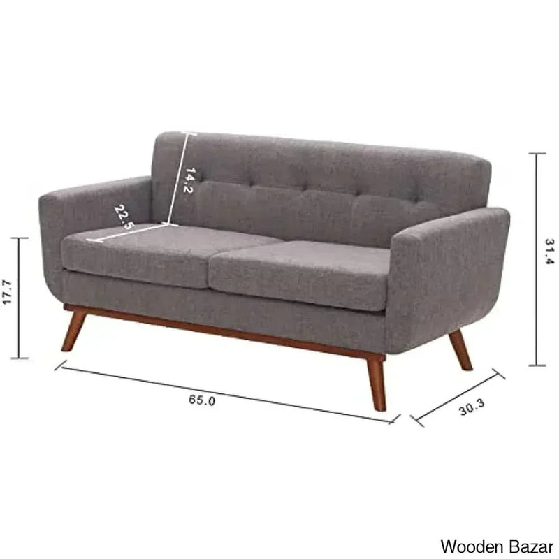 Deliliah New Loveseat Sofa, Mid Century Modern Decor Love Seat Couches for Living Room