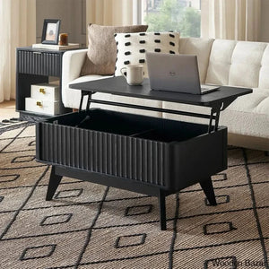 Dorcus Modern Coffee Table And Center Table - Wooden Empiro Black Oak