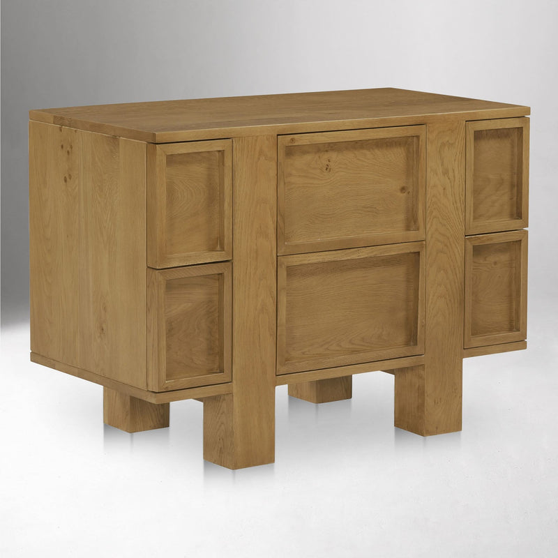 Lohamanus Dark Oak Bedside Table - Wooden Empiro