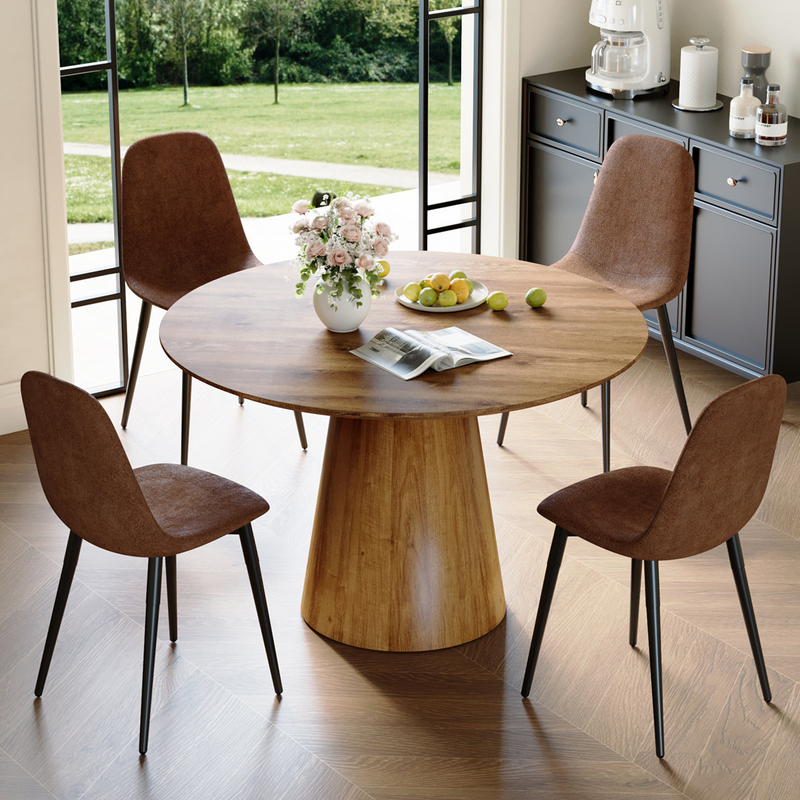 Hujsak 45'' Round Dining Set for 4