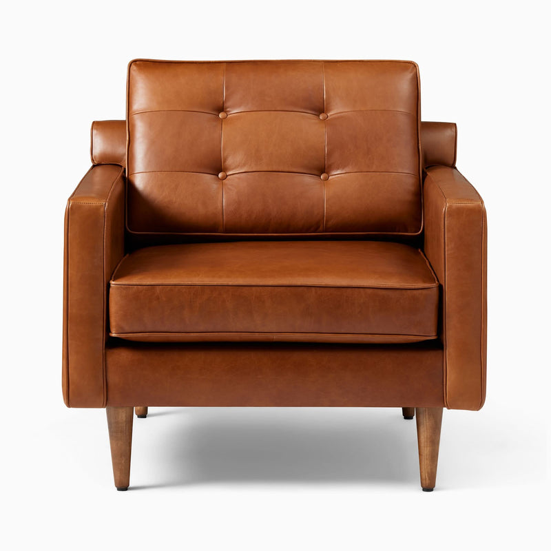 Eiaon Leather Chair - Wooden Empiro