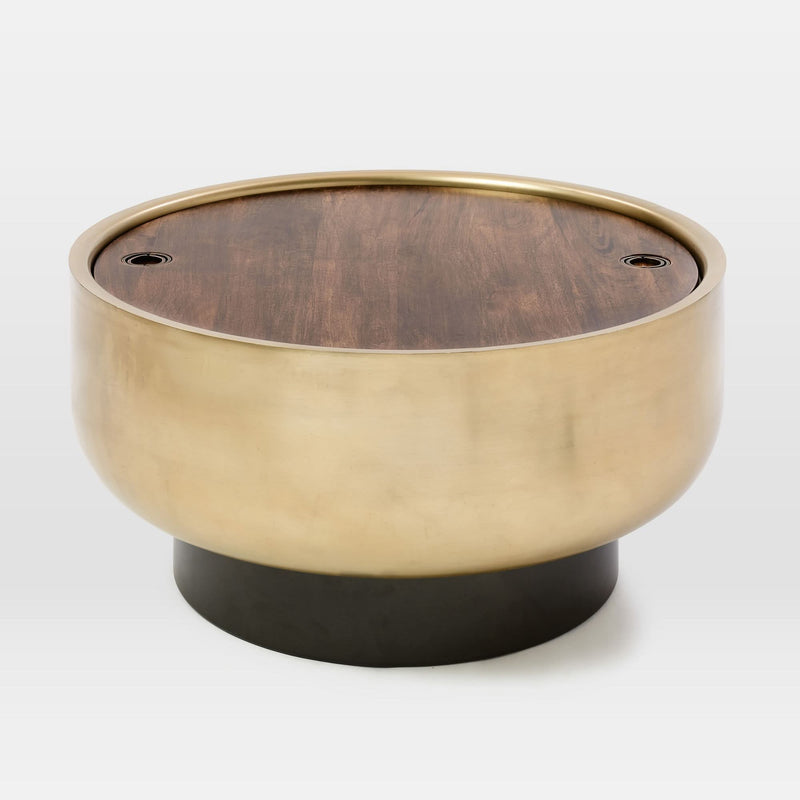 Kujala Drum Storage Coffee Table - Wooden Empiro