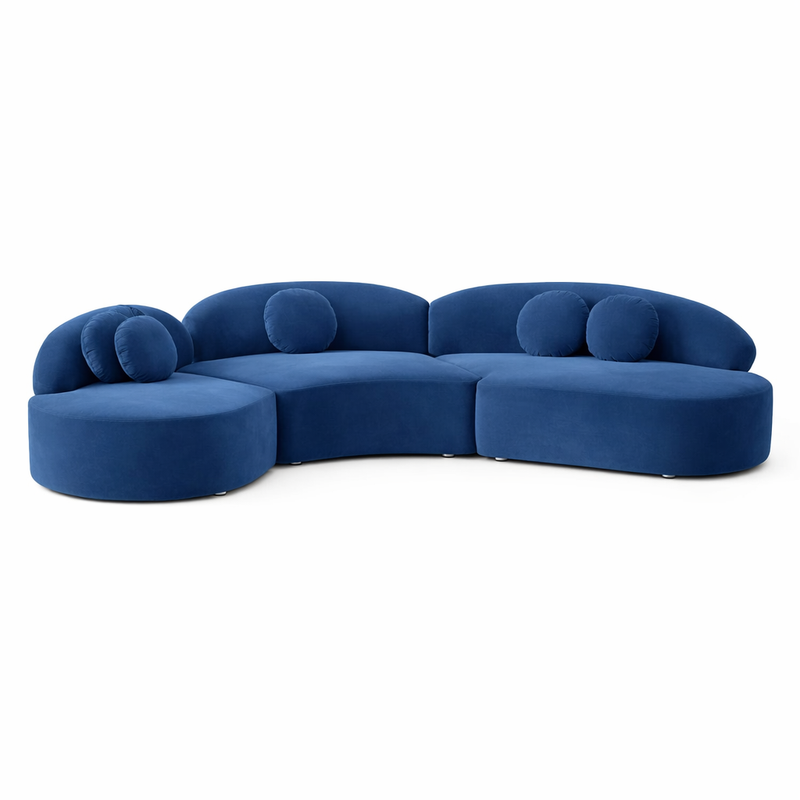 Bloom Modern 7-Seat Modular Sofa Velvet Upholstered