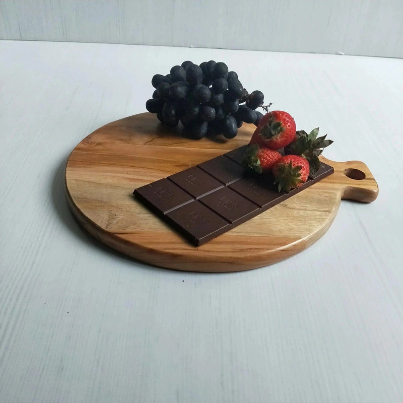 TEAK WOOD ROUND CHOPPING BOARD II WOODEN CUTTING BOARD