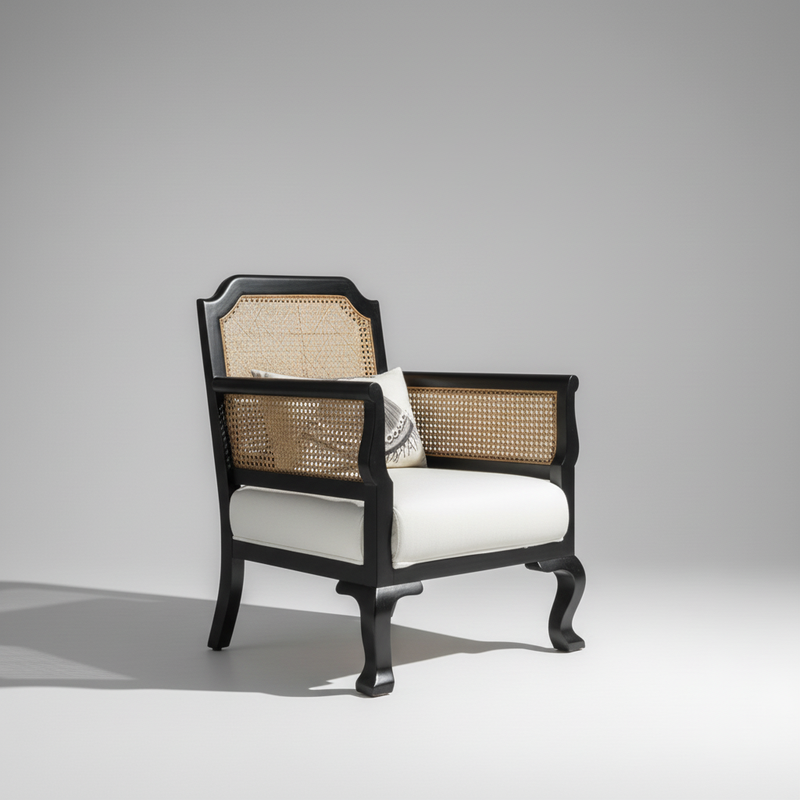 Earl Chair – Cane & Teakwood Chair