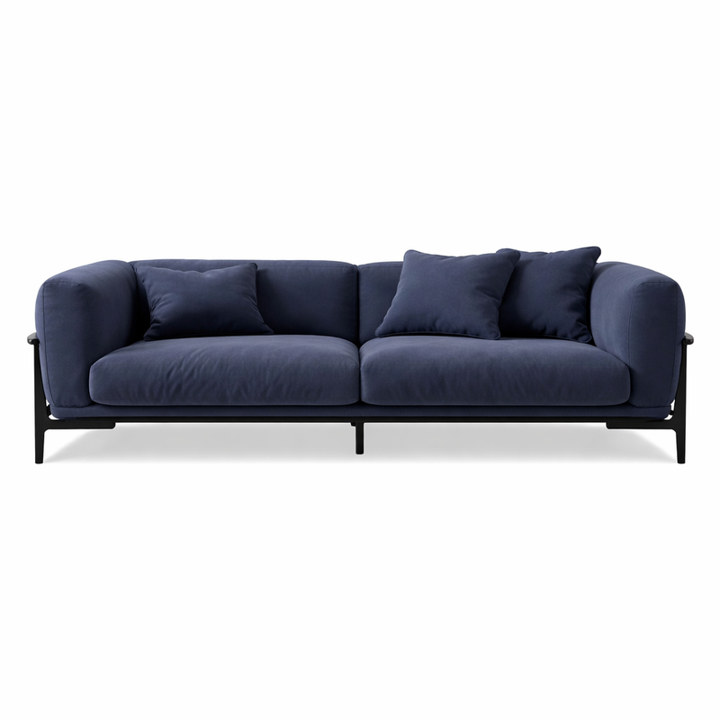 Kelva 3 Seater Modern Curvy Sofa