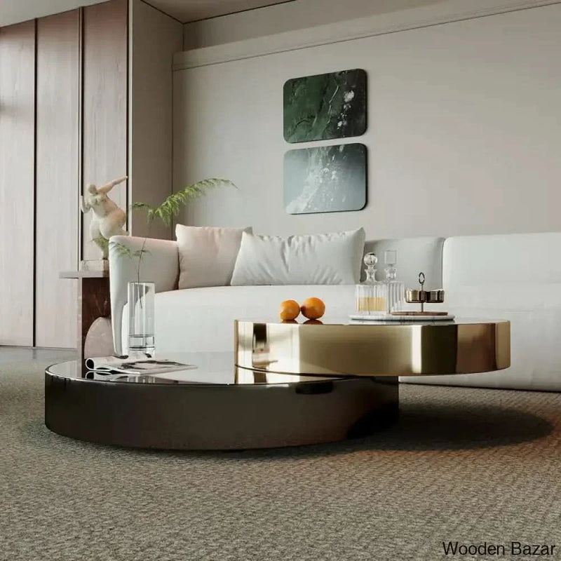 Flash Glass Top Nesting Coffee Table and center table