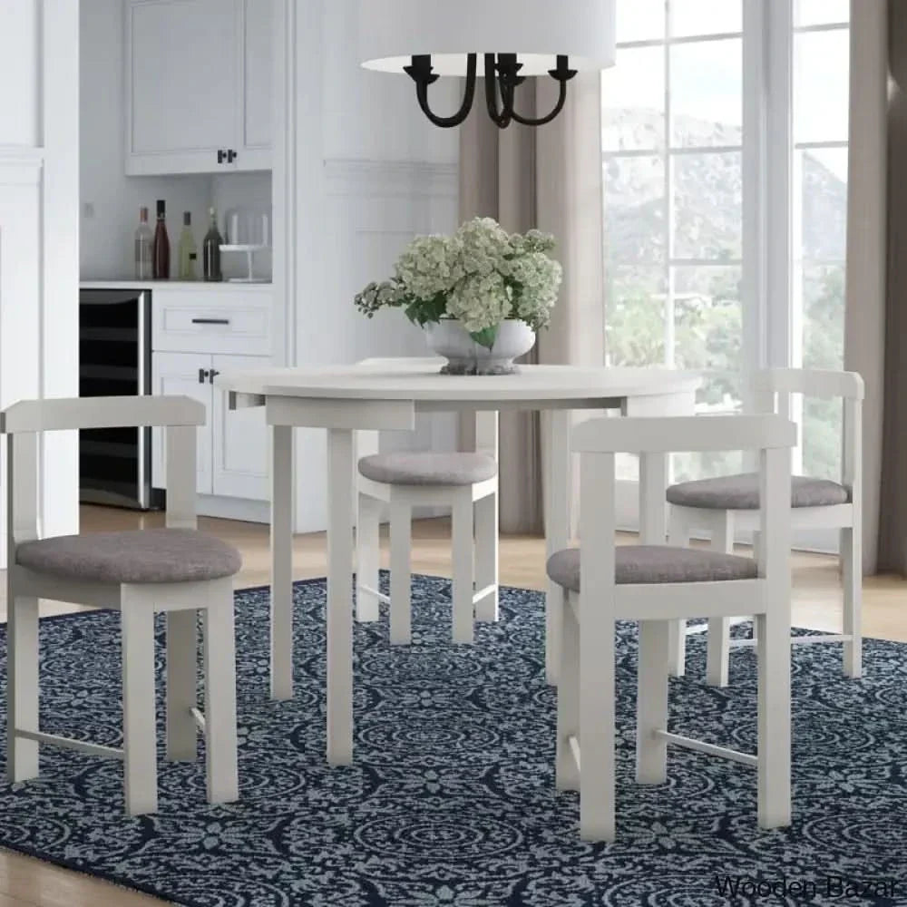 Fleetwood Modern 4 Seater Dining Table Set - Wooden Empiro Gray