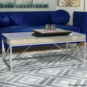Floria Glass Top Coffee And Center Table Chrome