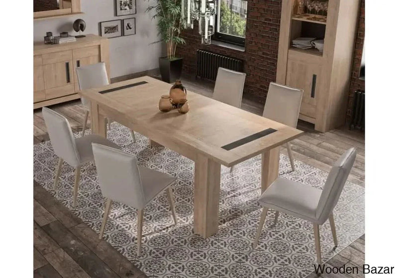 Gami Boston Blond Oak Rectangular Extension Dining Table