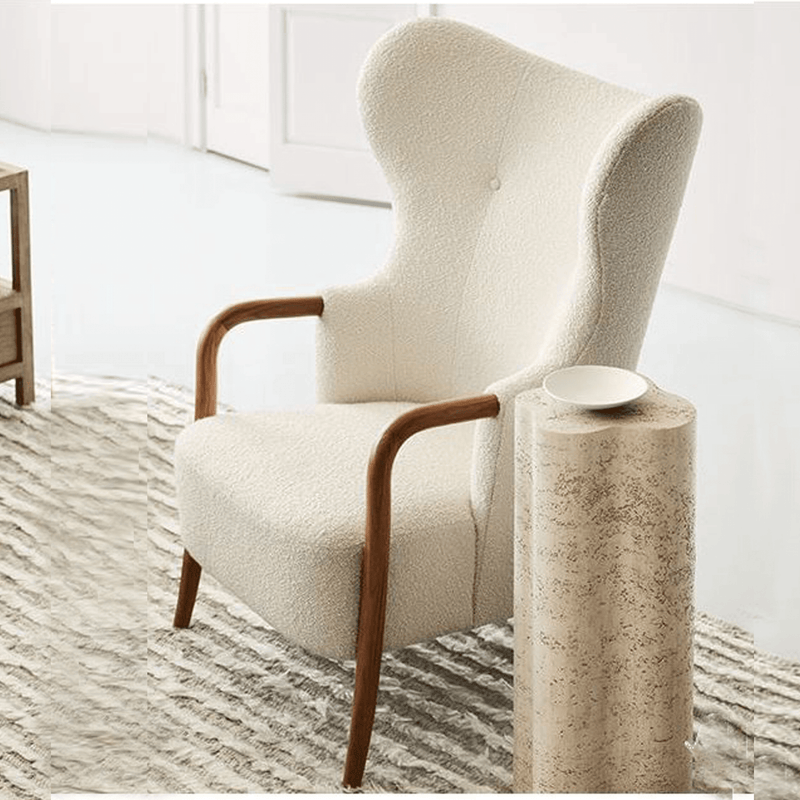 Aks Plush High-Back Armchair