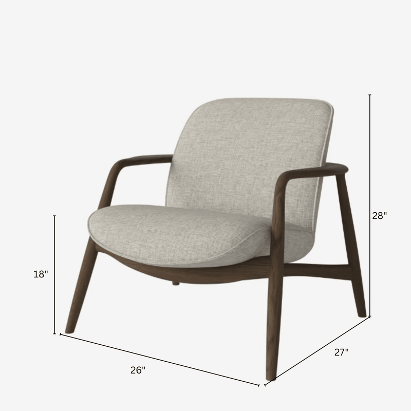 Slique Wooden Upholstered Armchair