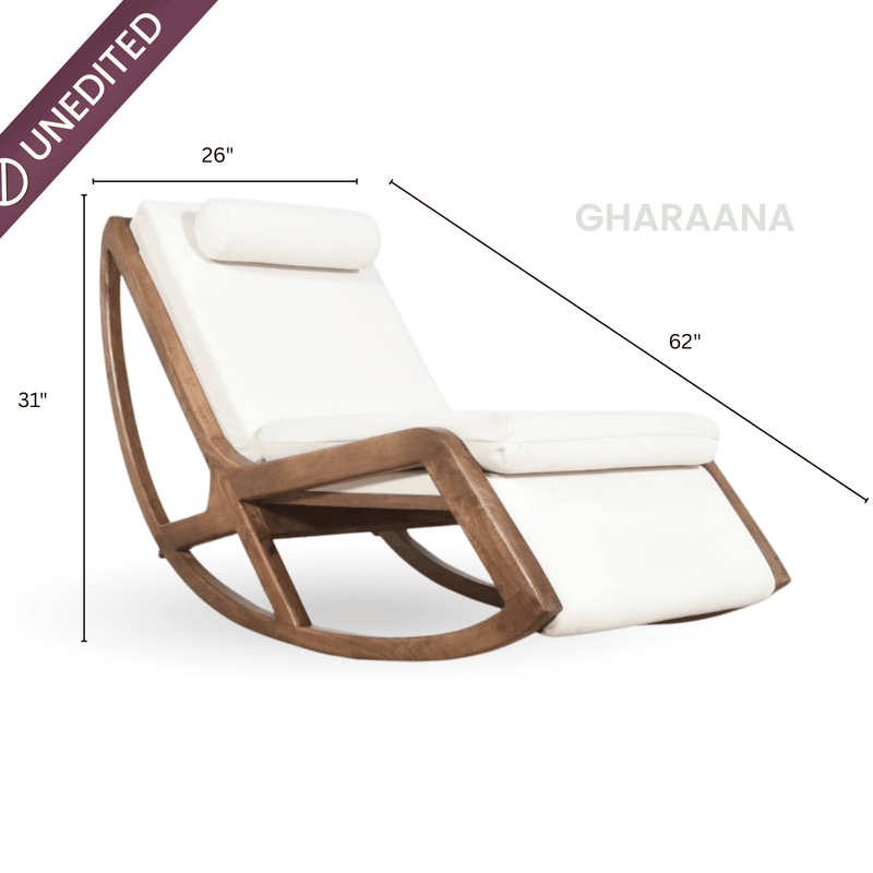 Snooze Wooden Plush Rocking Armchair