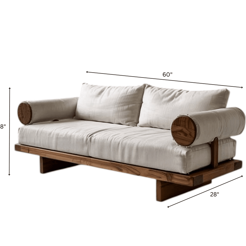 Swiss Wooden Plush Sofa
