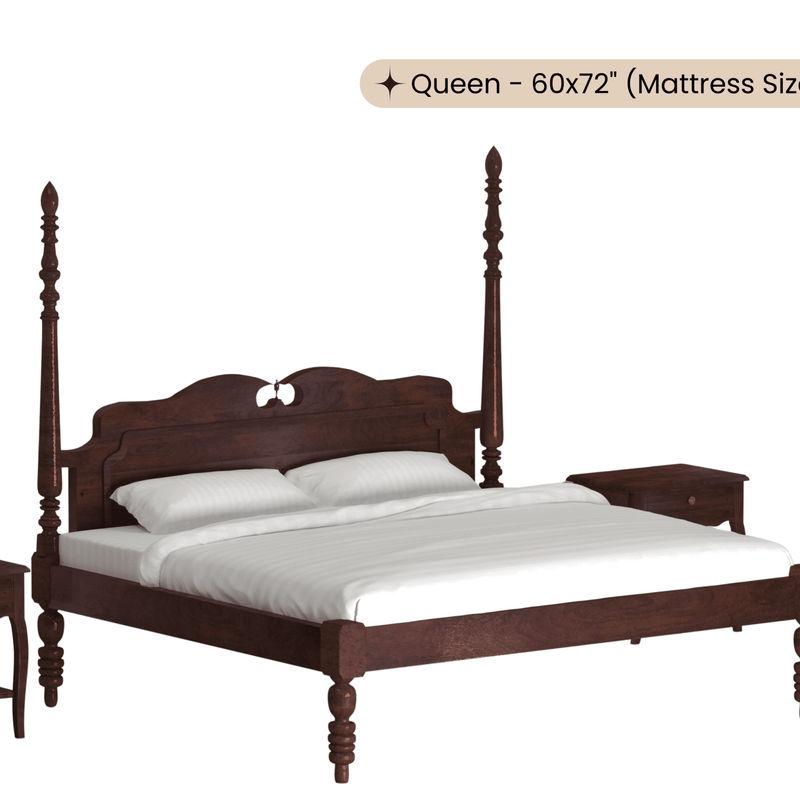 Iksha 100% Solid Wood Poster Bed