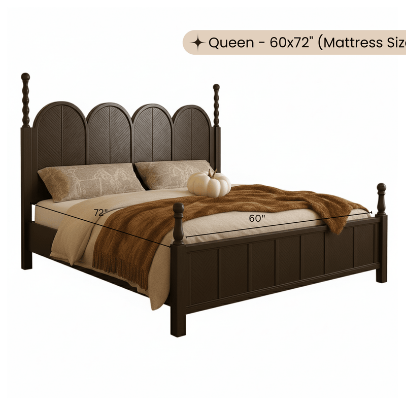 Kavya 100% Solid Wood Bed