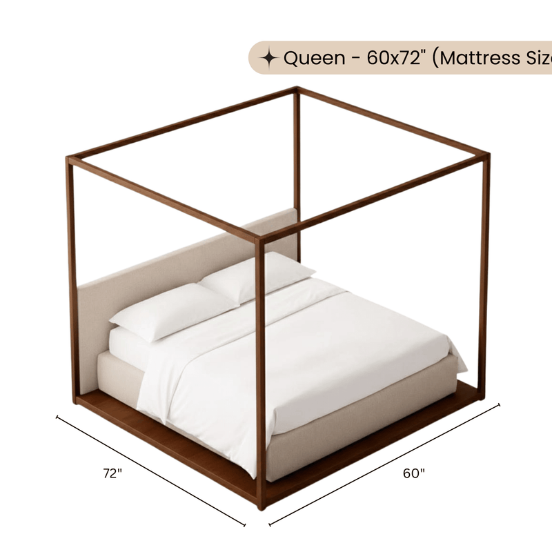Kaza 100% Solid Wood Poster Bed