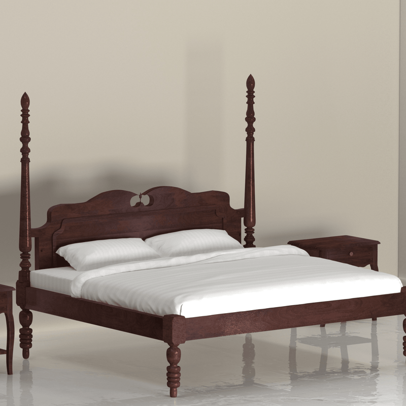 Iksha 100% Solid Wood Poster Bed