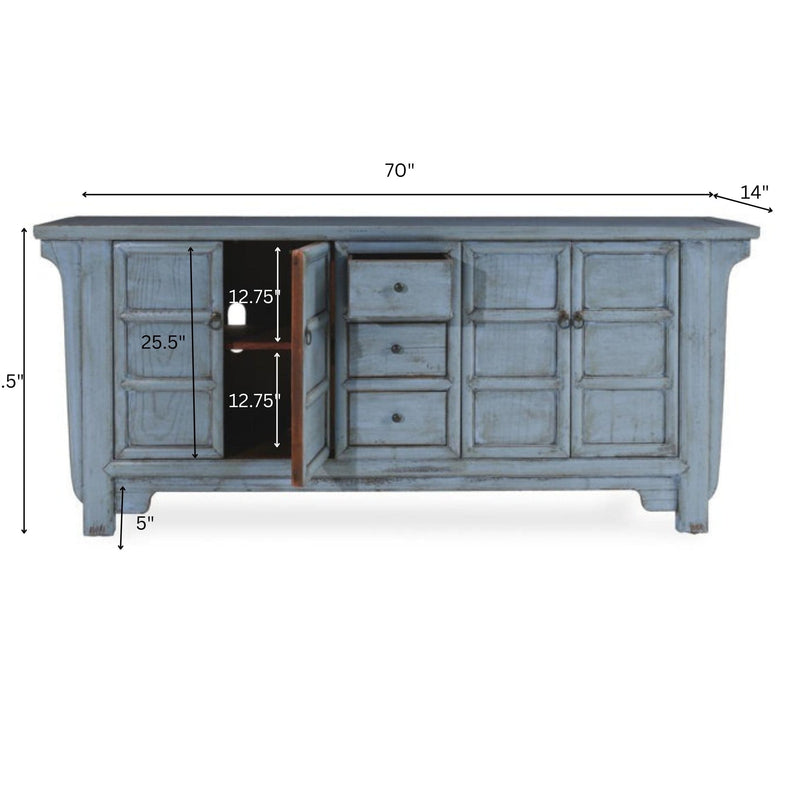 Melange Wooden 6FT Console
