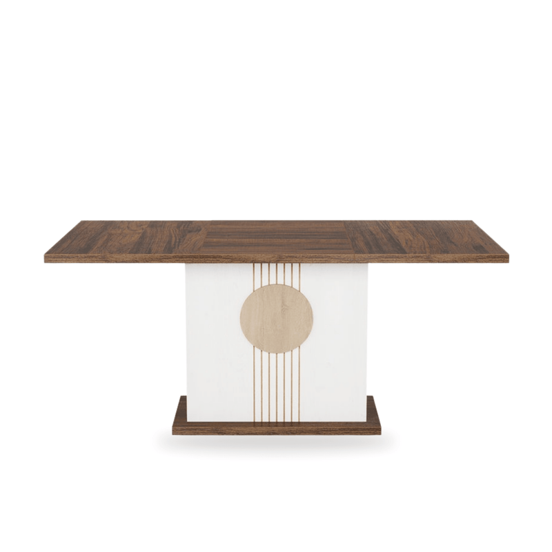 Sunburst Wooden Dining Table Set