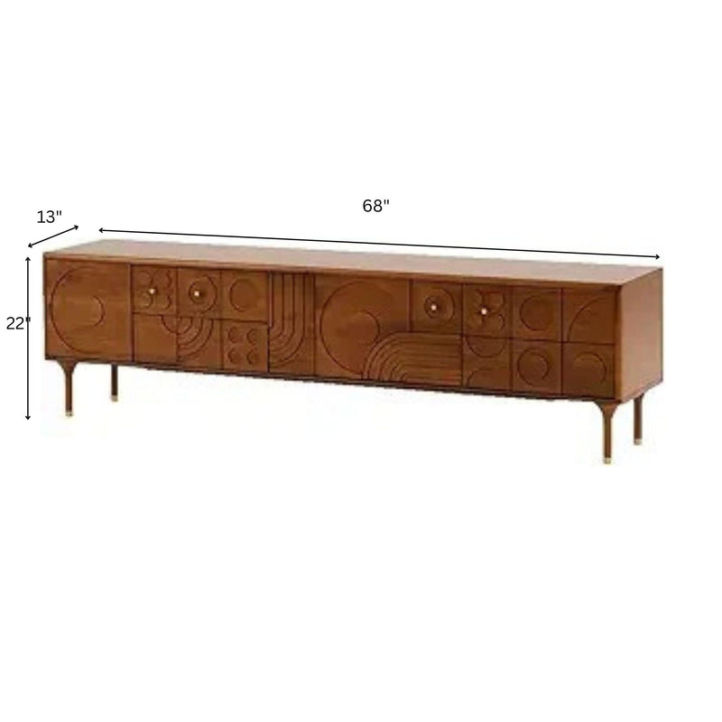 Aks Wooden 6FT TV Console