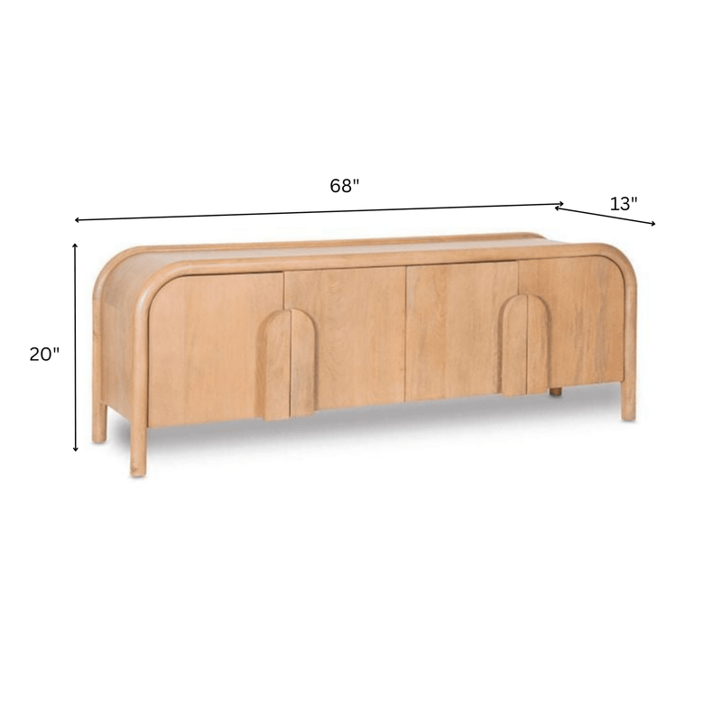 Leila Wooden 6FT TV Console