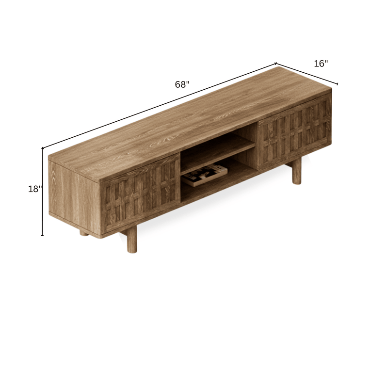 Navya Wooden 6FT TV Console