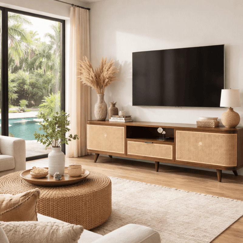 Vyut Wooden 6FT TV Console