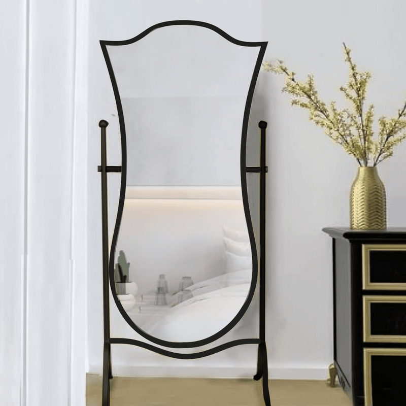 Luxe Cheval Metal Full-length Mirror with Stand
