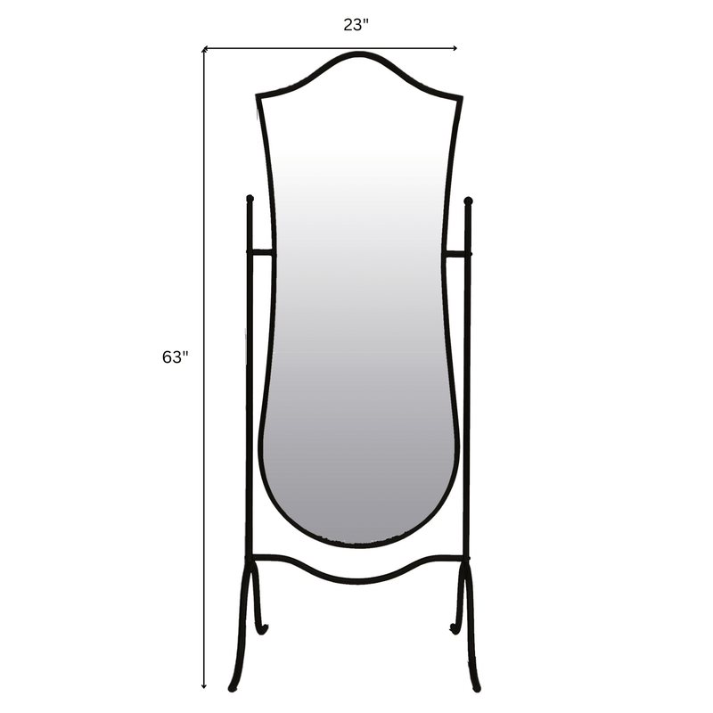 Luxe Cheval Metal Full-length Mirror with Stand