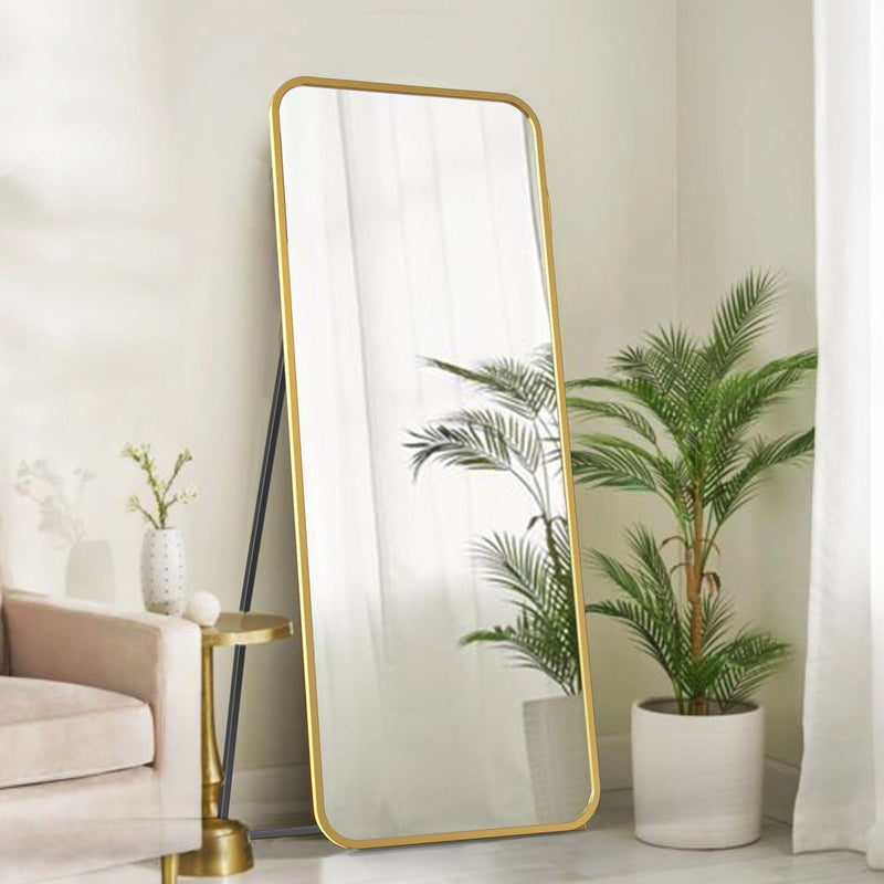 Mile Metal Floor Mirror with Stand
