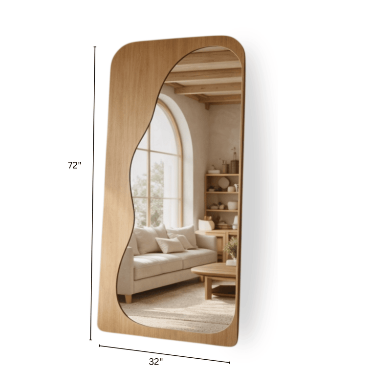 Olivia Wooden 6FT Floor Mirror