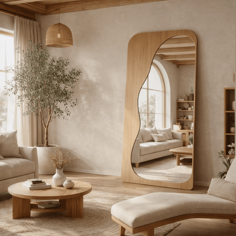 Olivia Wooden 6FT Floor Mirror