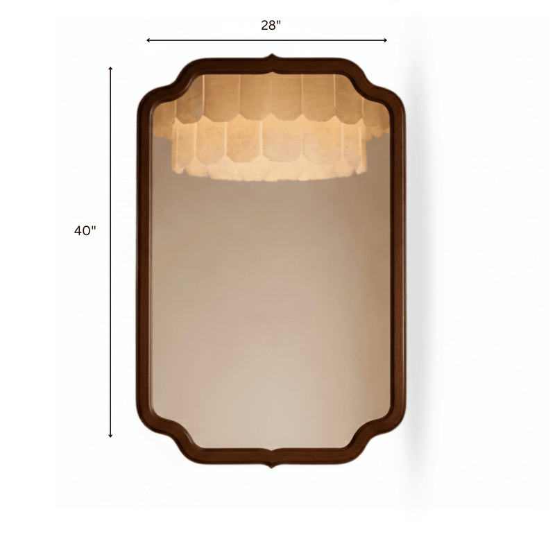Pedro 40" Wooden Wall Mirror