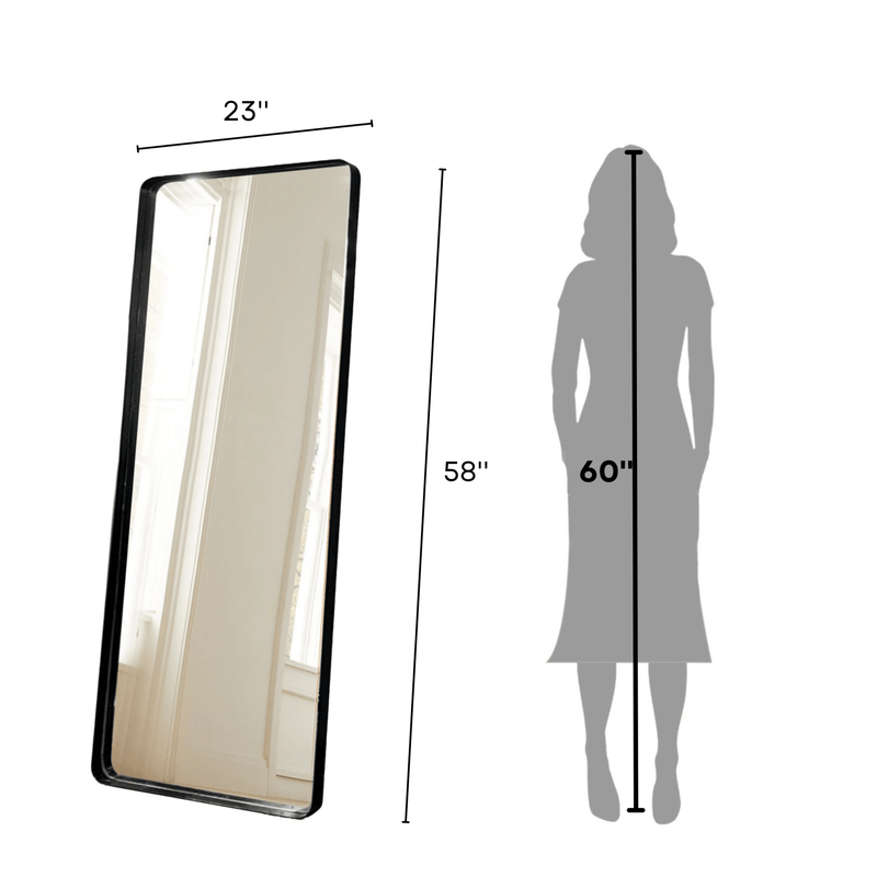 Sleek Metal Full-length Mirror